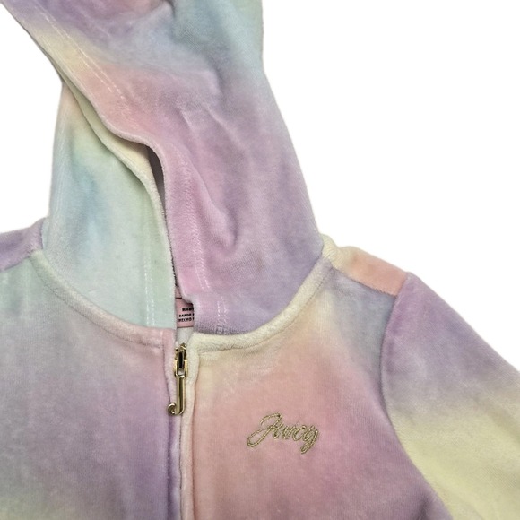Juicy Couture 2T Velour Hoodie and Pants Set Tie Dye - Picture 8 of 14